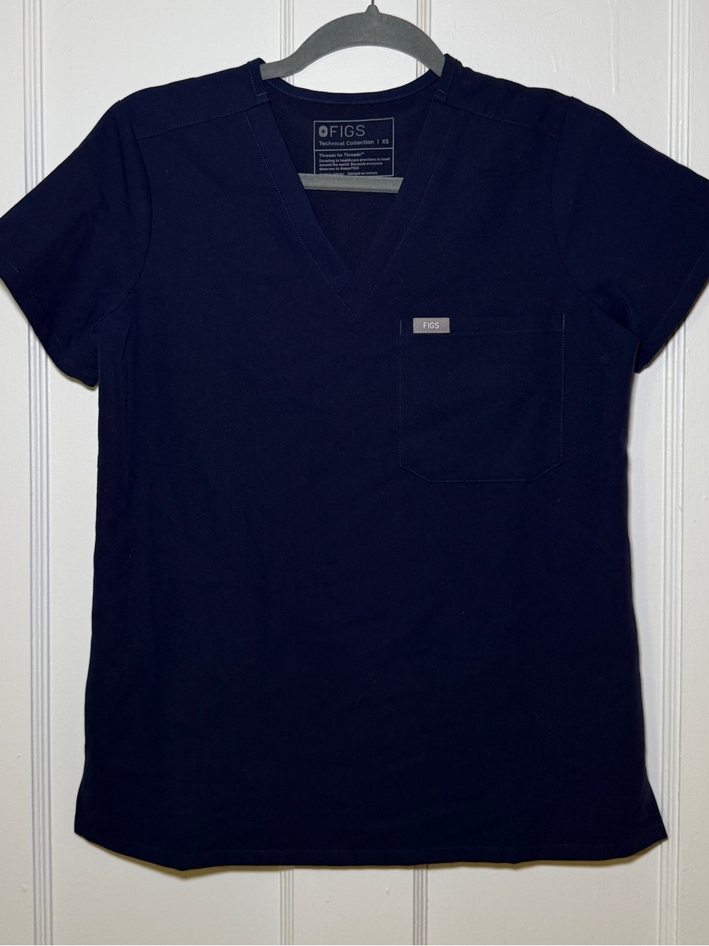 FIGS Women's Navy V-Neck Scrub Top